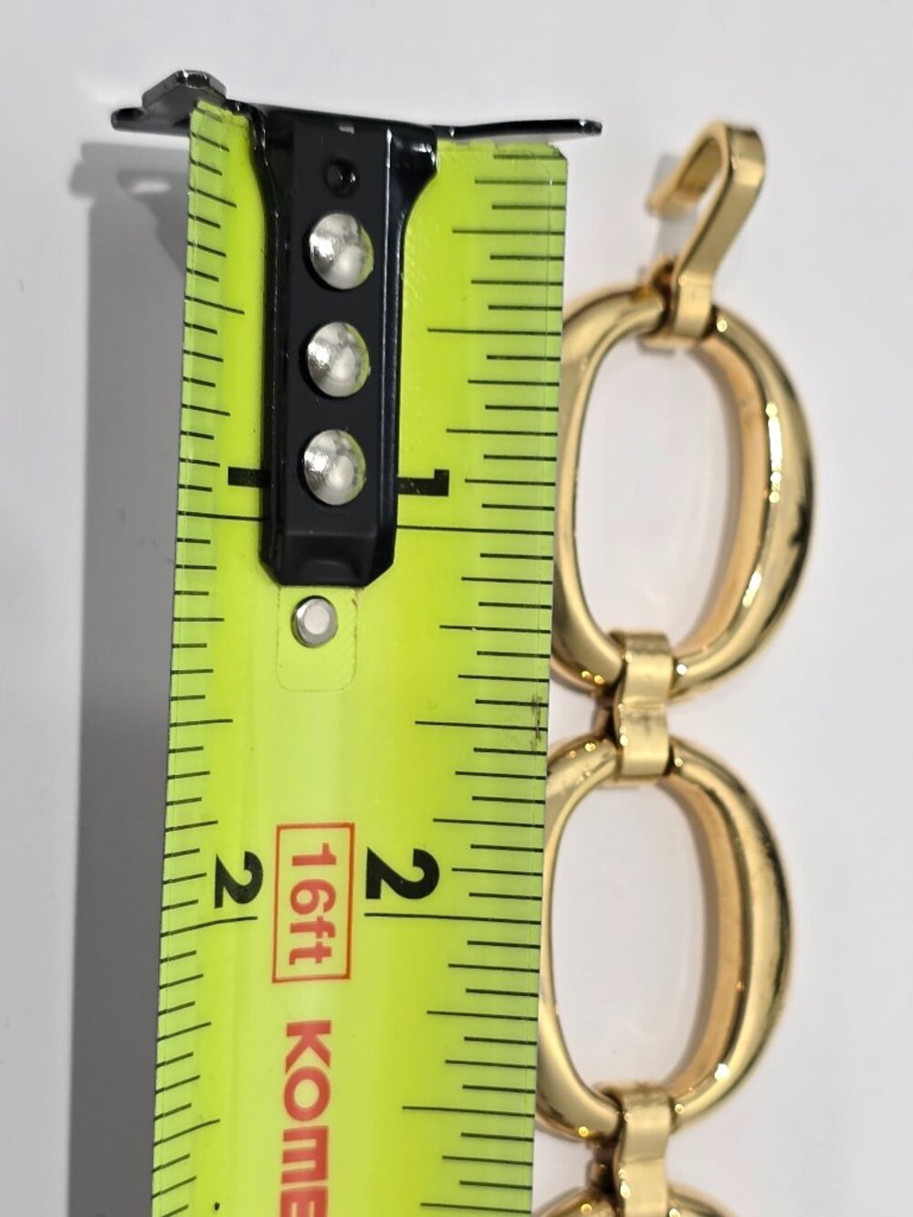Vintage Gold Tone Chain Belt, Chunky Oval Links, Adjustable Statement Belt ~ 80s - Picture 5 of 9